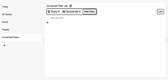 Nested list filter